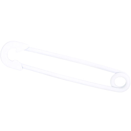 14G White Matte Punk Rock Safety Pin Industrial Barbell 38mm
