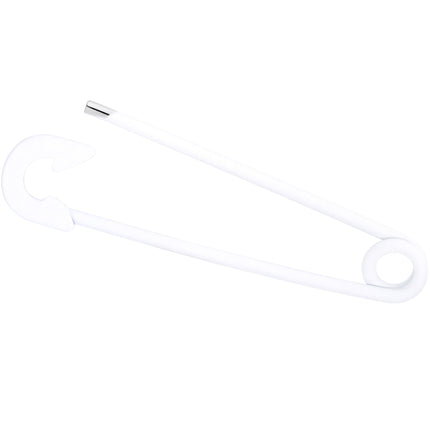 14G White Matte Punk Rock Safety Pin Industrial Barbell 38mm