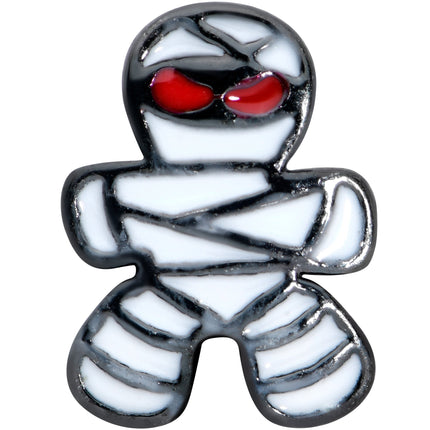 20G 1/4 Red Eye Mummy Halloween Nose Bone