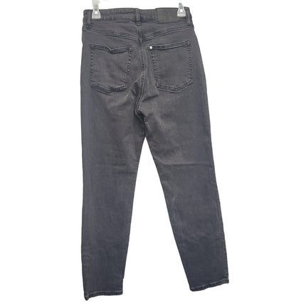 H&M Womens Size 6 Stretch Cotton Ultra High Waist Button Fly Denim Mom Jeans