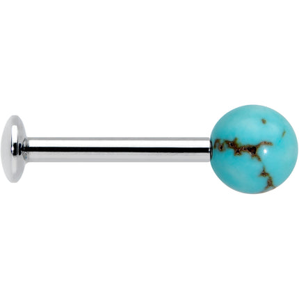 16G 5/16 Elegant Blue Turquoise Internally Threaded Labret Tragus