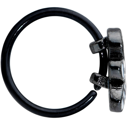 20G 5/16 Black Red Eye Mummy Halloween Nose Hoop