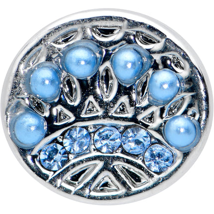 20G 1/4 Blue Gem Geometric Blues Nose Bone