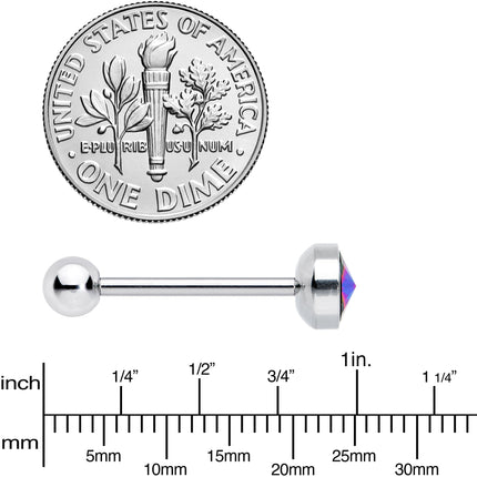 Vitrail Gem Top Simply Lovely Barbell Tongue Ring