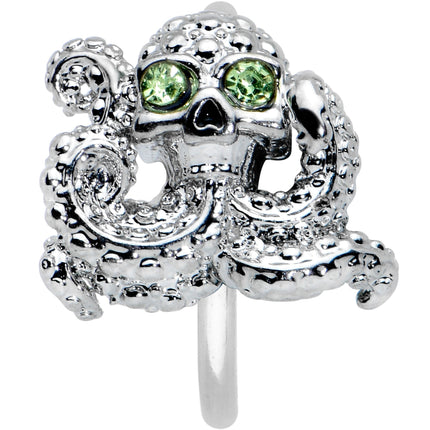 20G 5/16 Clear Green Gem Sunglasses Octopus Nose Hoop