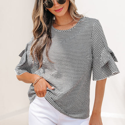 Carolina Ruffled Half Sleeve Blouse