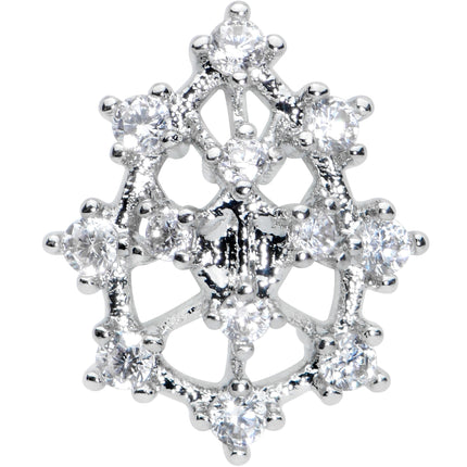 16G 1/4 Clear CZ Gem Constellation Labret Monroe Tragus