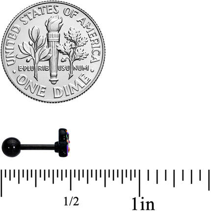16G 1/4 Black Boo Party Halloween Cartilage Tragus Earring