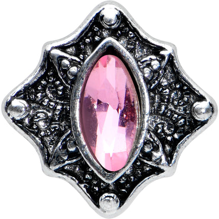 16G 1/4 Pink Gem Rhombus Retro Cartilage Tragus Earring