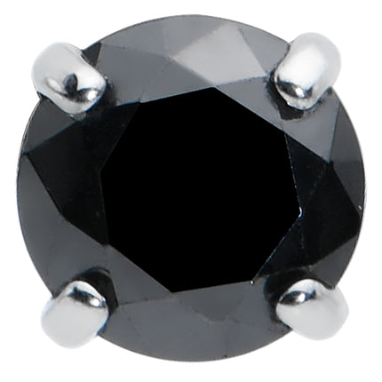 16G 5/16 Black CZ G23 Titanium Threadless Flower Labret Tragus