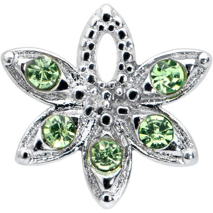 16G 5/16 Green Gem Textured Pot Leaf Labret Monroe Tragus