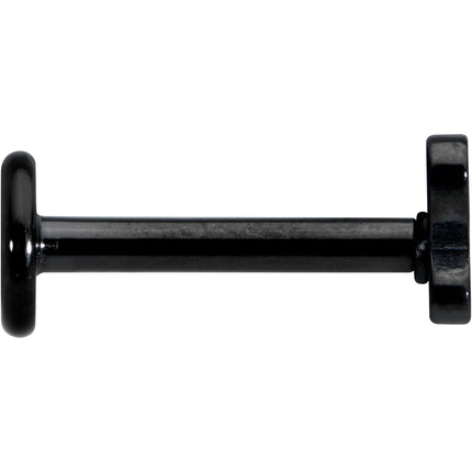 16G 5/16 Black Simple Butterfly Internally Threaded Labret Tragus