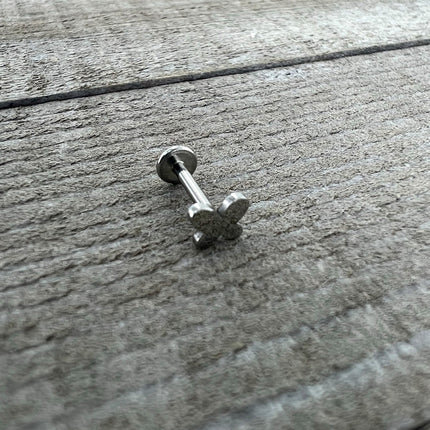 16G 5/16 Simple Butterfly Internally Threaded Labret Monroe Tragus