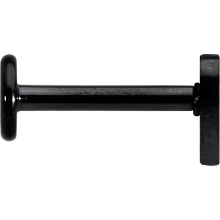 16G 5/16 Black Simple Heart Internally Threaded Labret Tragus