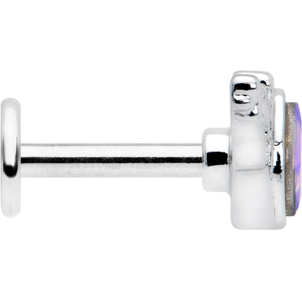 16G 1/4 Aurora Gem Deco Waves Labret