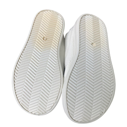 New FunkyMonkey Toddler Girls Size 7 White Canvas Sneakers Lace Up Slip On Shoes