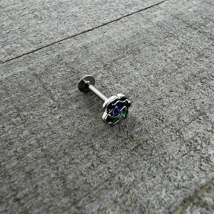 16G 5/16 Spring Flower Green Blue Labret Monroe Tragus