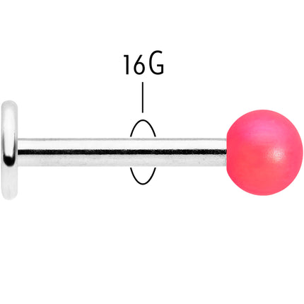 16G 5/16 Matte Pink Aurora Labret Monroe Tragus