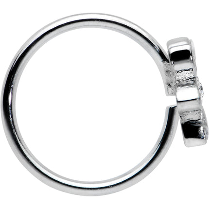 20G 5/16 Clear Gem Fancy Flower Seamless Nose Hoop