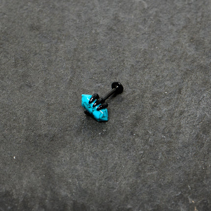 16G 5/16 Blue Turquoise Black Claw Obelisk Labret Monroe Tragus