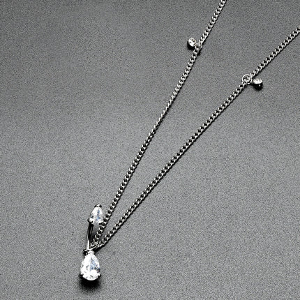 Clear Gem Double Drop Double Mount Belly Ring Belly Chain