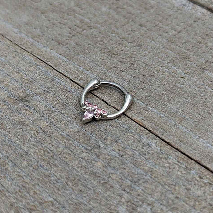 16G 5/16 Pink Gem Bee Glamour Cartilage Clicker