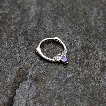16G 5/16 Purple Gem Bee Glamour Cartilage Clicker