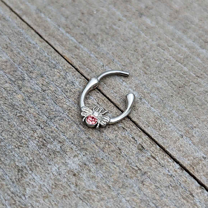 16G 5/16 Pink Gem Ultra Fly Cartilage Clicker