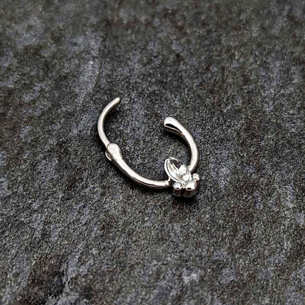 16G 5/16 Clear Gem Deco Oval Cartilage Clicker