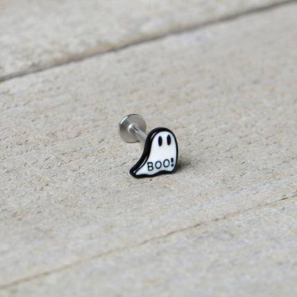 16G 5/16 Halloween Ghost Glow in the Dark Labret Monroe Tragus