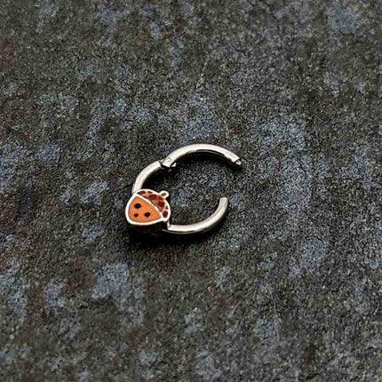 16G 5/16 Fall Acorn Face Brown Autumn Hinged Segment Ring