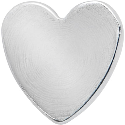 16G 1/4 Internally Threaded Simple Style Heart Labret Tragus