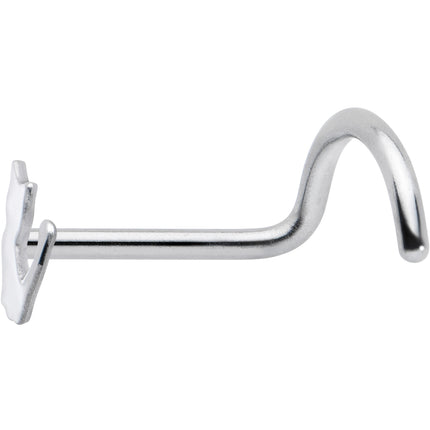 20G 1/4 Silhouette Kitty Cat Left Side Nose Screw