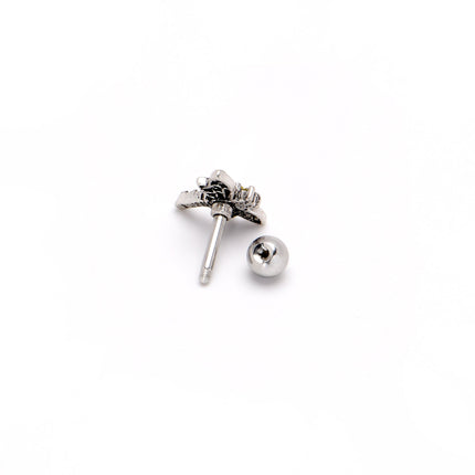 16G 1/4 Yellow Purple Gem Dragonfly Cartilage Tragus Earring