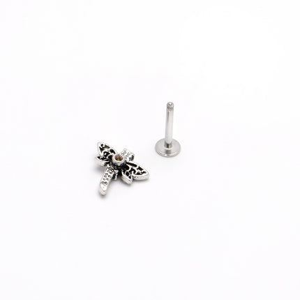 16G 5/16 Purple Yellow Gem Dragonfly Ornate Labret Monroe Tragus