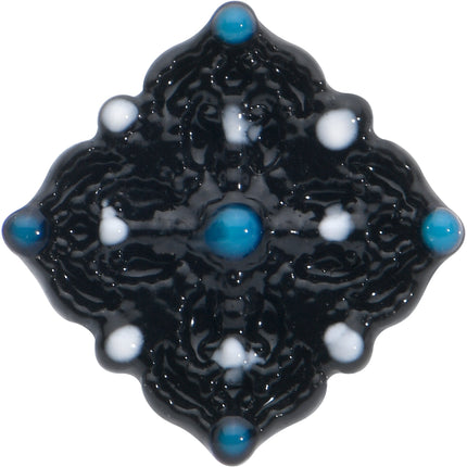 16G 5/16 Black Lacy Rhombus Blue Labret Monroe Tragus