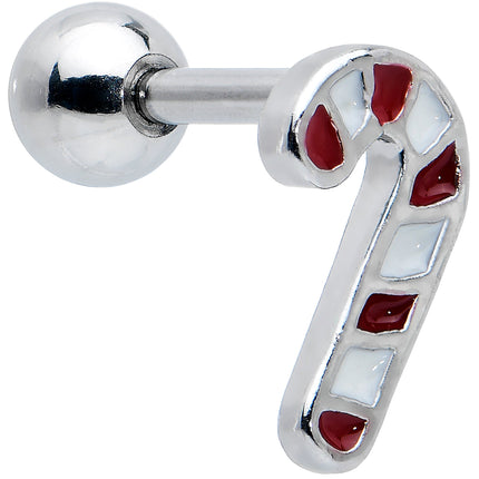 16G 1/4 Clear Gem Stocking Candy Cane Cartilage Earring Set of 3