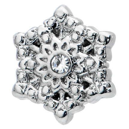 16G 5/16 Clear Gem Filigree Epic Snowflake Labret Monroe Tragus