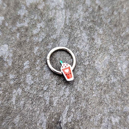 16G 5/16 Sweet Pumpkin Frappe Autumn Hinged Segment Ring