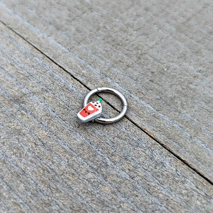 16G 5/16 Sweet Pumpkin Frappe Autumn Hinged Segment Ring