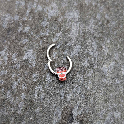 16G 5/16 Sweet Pumpkin Latte Autumn Hinged Segment Ring