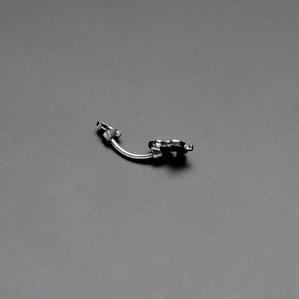 Sweet Happy Rose Flower Double Mount Belly Ring