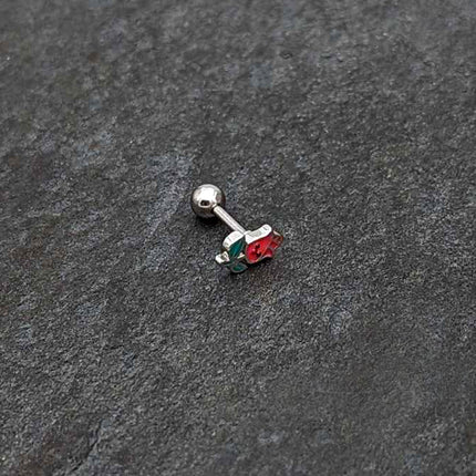 16G 1/4 Sweet Happy Rose Flower Cartilage Tragus Earring