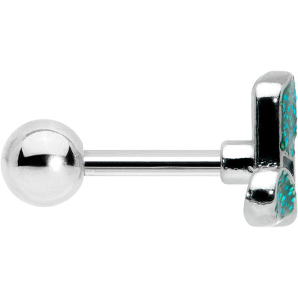 16G 1/4 Glitter Top Hat Shamrock Cartilage Tragus Earring