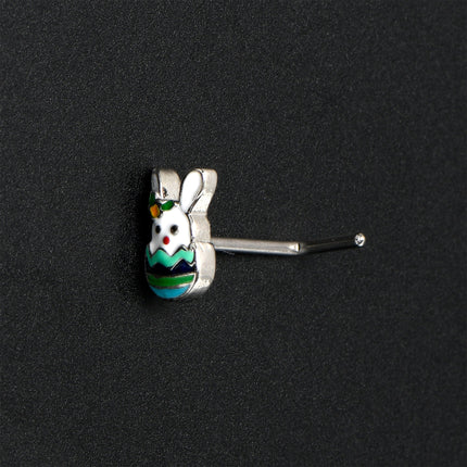 20G 7mm Easter Egg Bunny L Shape Nose Ring