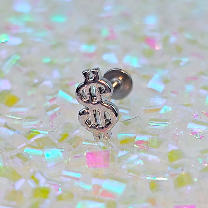 16G 5/16 Dollar Sign Labret Monroe Tragus