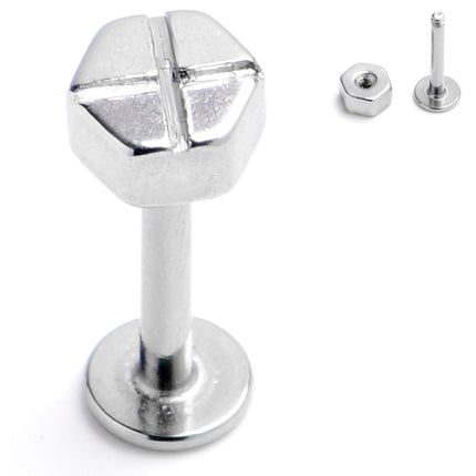 16G 5/16 Optical Illusion Screw Phillips Head Labret Monroe Tragus