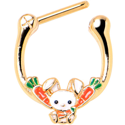 16G 5/16 Gold Tone Cutie Easter Bunny Cartilage Clicker