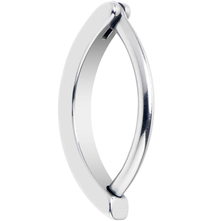 14G 9/16 316L Surgical Steel Smooth Style Hinged Hoop Belly Ring