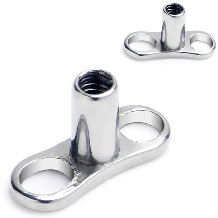 14G 3mm Rise Center Post Implant Grade Titanium Dermal Anchor Base